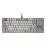 Cherry KC 500 MX LP TKL teclado mecânico, 80 %, interruptores Cherry MX Low Profile 2.0 Ivory, retroiluminação branca, QWERTZ alemão, USB com fio, cinzento