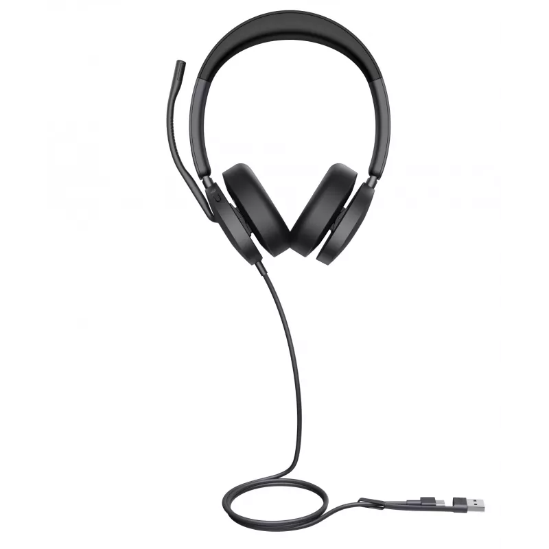 Yealink UH48 Dual Teams USB-C/A Headset, com fios, chamadas/música, 20–20000 Hz, 169 g, headset, preto