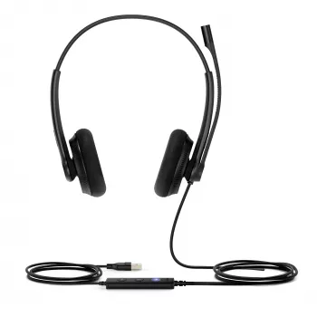 Yealink UH34 Lite Dual Teams Headset, com fios, 20 - 20000 Hz, escritório/call center, 110 g, headset, preto