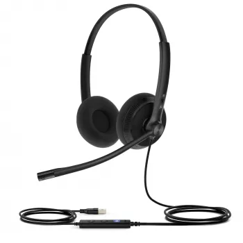 Yealink UH34 Lite Dual Teams Headset, com fios, 20 - 20000 Hz, escritório/call center, 110 g, headset, preto