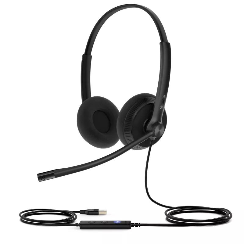 Yealink UH34 Lite Dual Teams Headset, com fios, 20 - 20000 Hz, escritório/call center, 110 g, headset, preto