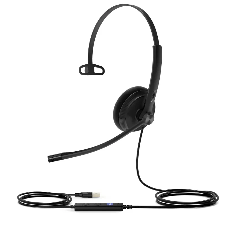 Yealink UH34 Lite Mono Teams Headset, com fios, 20 - 20000 Hz, escritório/call center, 84 g, headset, preto