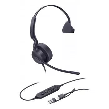 Yealink UH42 Mono Teams USB-C/A headset, com fios, chamadas/música, 20 - 20000 Hz, 116 g, headset, preto