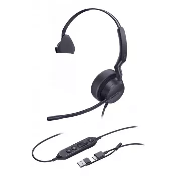 Yealink UH42 Mono Teams USB-C/A headset, com fios, chamadas/música, 20 - 20000 Hz, 116 g, headset, preto