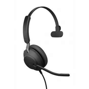 Jabra Evolve2 40 SE headset com fios, arco de cabeça, escritório/call center, USB Type-C / USB Type-A, preto