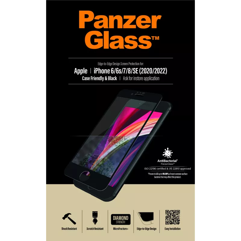PanzerGlass® proteção de ecrã iPhone 8 | 7 | 6s | 6 | SE (2020/2022) | Edge-to-Edge