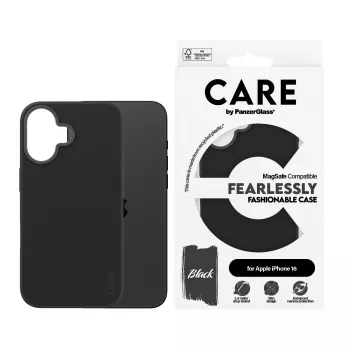 PanzerGlass CARE™ by ® capa preta com MagSafe iPhone 16
