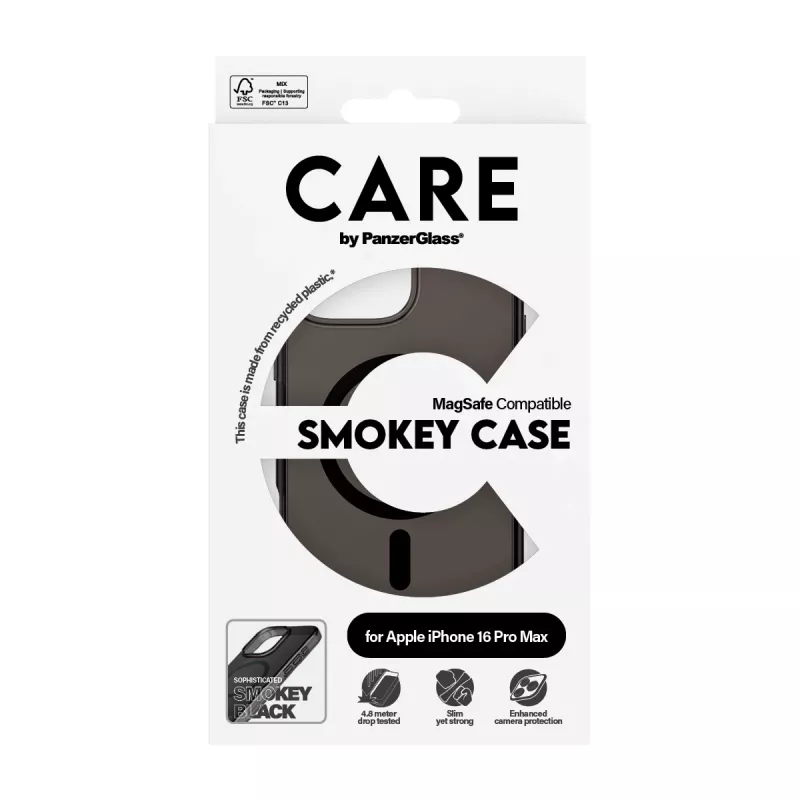 PanzerGlass CARE™ by ® Urban Combat capa Smokey com MagSafe preto iPhone 16 Pro Max