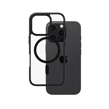 PanzerGlass CARE™ by ® Urban Combat capa transparente com moldura preta e MagSafe iPhone 16 Pro