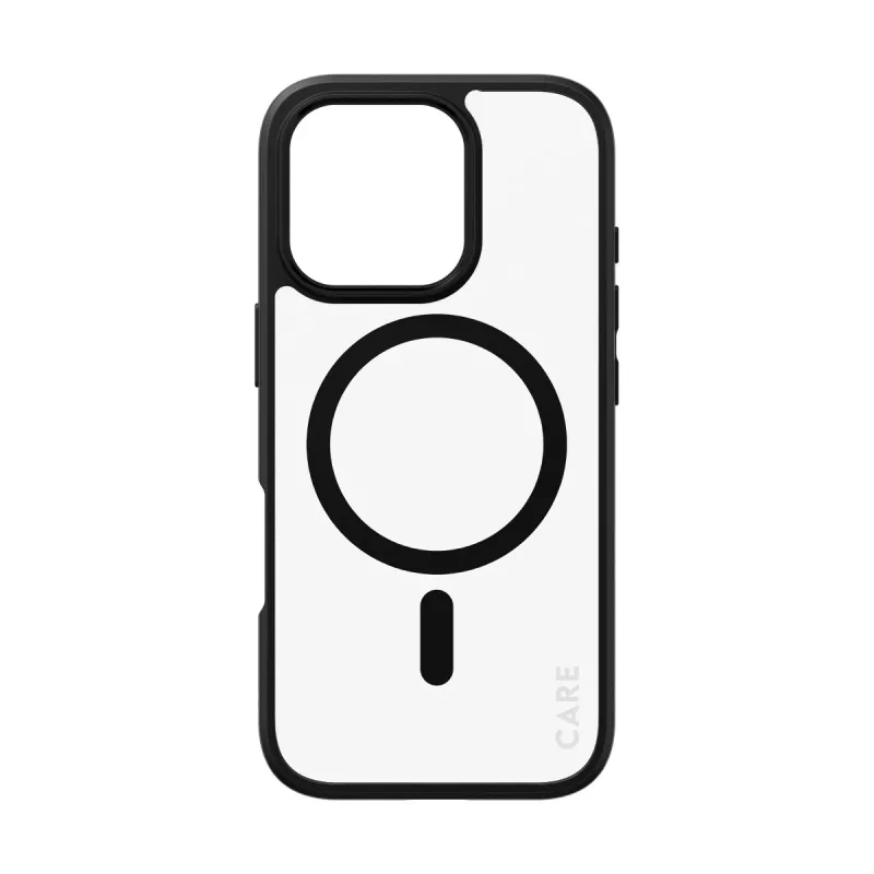 PanzerGlass CARE™ by ® Urban Combat capa transparente com moldura preta e MagSafe iPhone 16 Pro