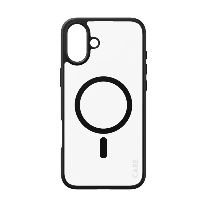 PanzerGlass CARE™ by ® Urban Combat capa transparente com moldura preta e MagSafe para iPhone 16 Plus