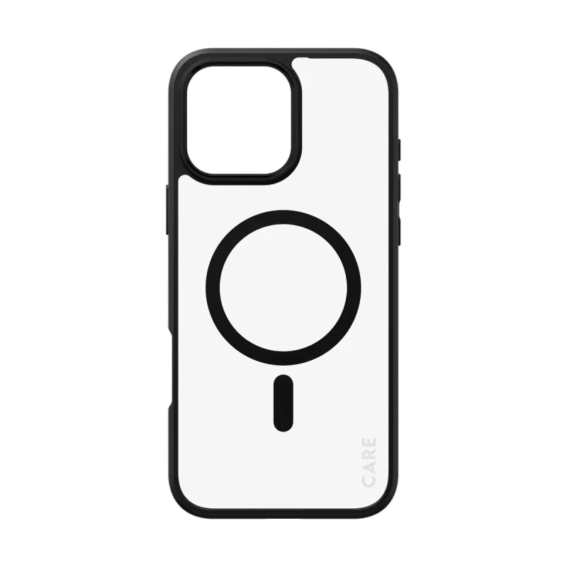 PanzerGlass CARE™ by ® Urban Combat capa transparente com moldura preta e MagSafe para iPhone 16 Pro Max