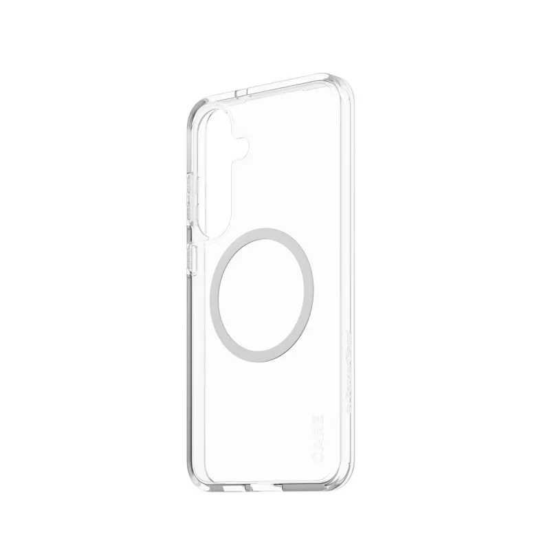 PanzerGlass CARE™ by ® Urban Combat capa, transparente, com branco, compatível com Qi para Samsung Galaxy S25+
