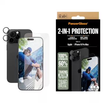 PanzerGlass pacote 2-em-1 iPhone 16 Pro Max B2876+1286