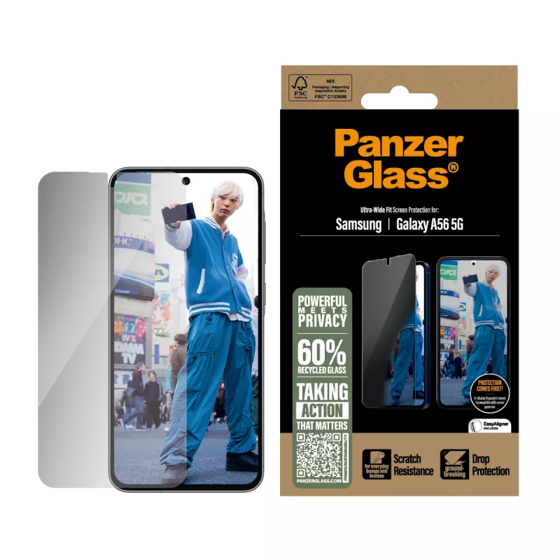 PanzerGlass® protetor de ecrã de privacidade Samsung Galaxy A56 5G | Ultra-Wide Fit