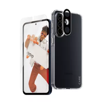 PanzerGlass ® | CARE by ® Flagship pacote 3-em-1 Samsung Galaxy A56 5G