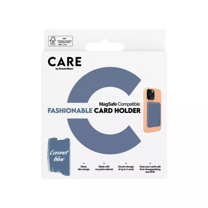 PanzerGlass CARE™ by ® porta-cartões azul iPhone, capa, Apple, Apple - iPhone, azul
