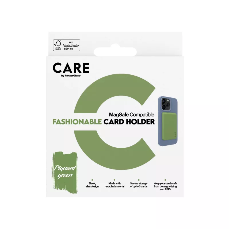 PanzerGlass CARE™ by ® porta-cartões verde iPhone, capa, Apple, Apple - iPhone, verde