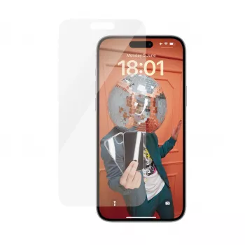 PanzerGlass® película de proteção de ecrã iPhone 15 Plus | Classic Fit, Apple, Apple - iPhone 15 Plus, aplicação a seco, resistente a riscos, resistente a choques, transparente, 1 unid.