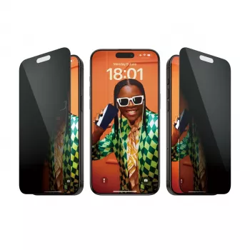 PanzerGlass ® protetor de ecrã de privacidade iPhone 15 Pro Max | Ultra-Wide Fit com EasyAligner
