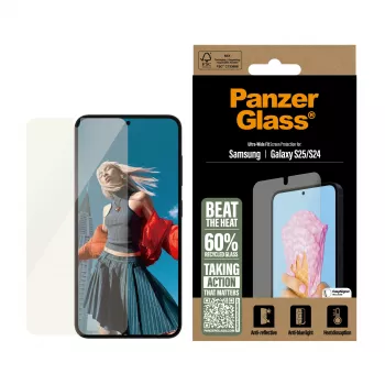 PanzerGlass ® All-in-One protetor de ecrã Samsung Galaxy S25 | S24 | Ultra Wide Fit