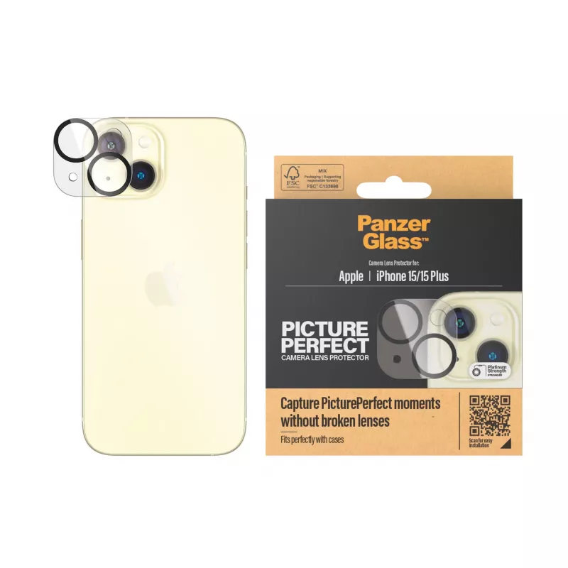 PanzerGlass ® PicturePerfect proteção de lentes de câmara iPhone 15 | 15 Plus