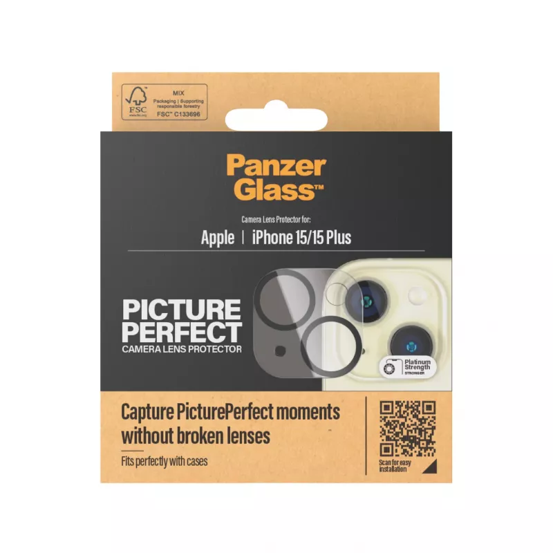 PanzerGlass ® PicturePerfect proteção de lentes de câmara iPhone 15 | 15 Plus
