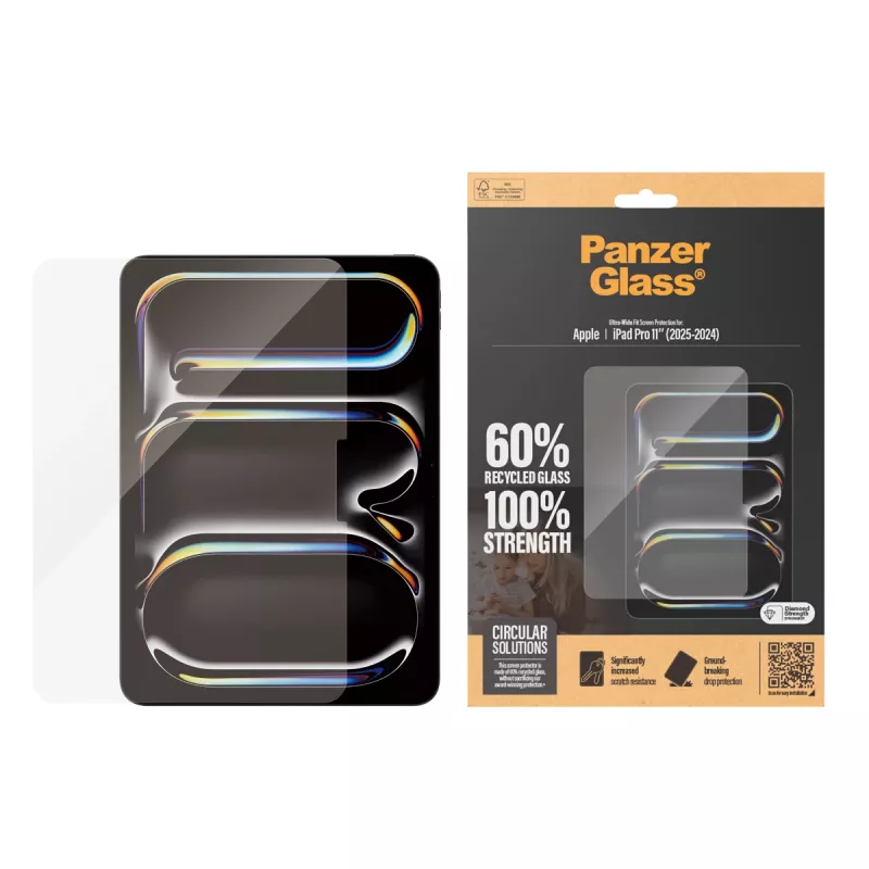 PanzerGlass® película de proteção de ecrã iPad Pro 11'' (2024-2025) | Ultra-Wide Fit