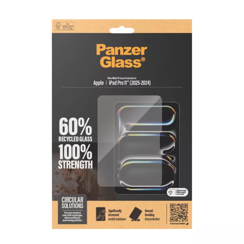 PanzerGlass® película de proteção de ecrã iPad Pro 11'' (2024-2025) | Ultra-Wide Fit