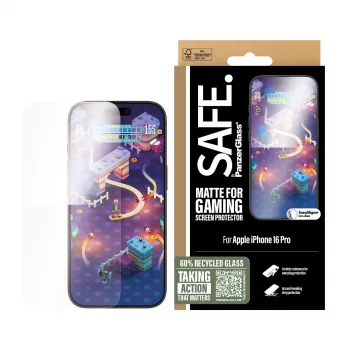 PanzerGlass SAFE. by ® proteção de ecrã Gaming iPhone 16 Pro | Ultra-Wide Fit