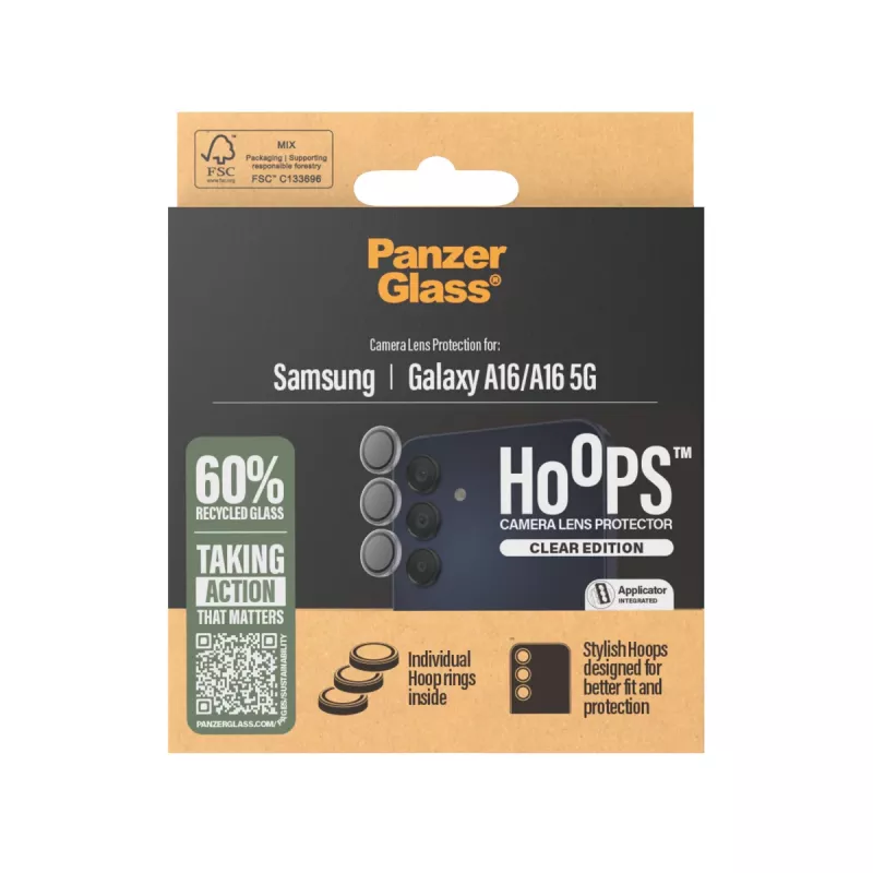 PanzerGlass ® Hoops® proteção de lentes de câmara transparente Samsung Galaxy A16 | A16 5G