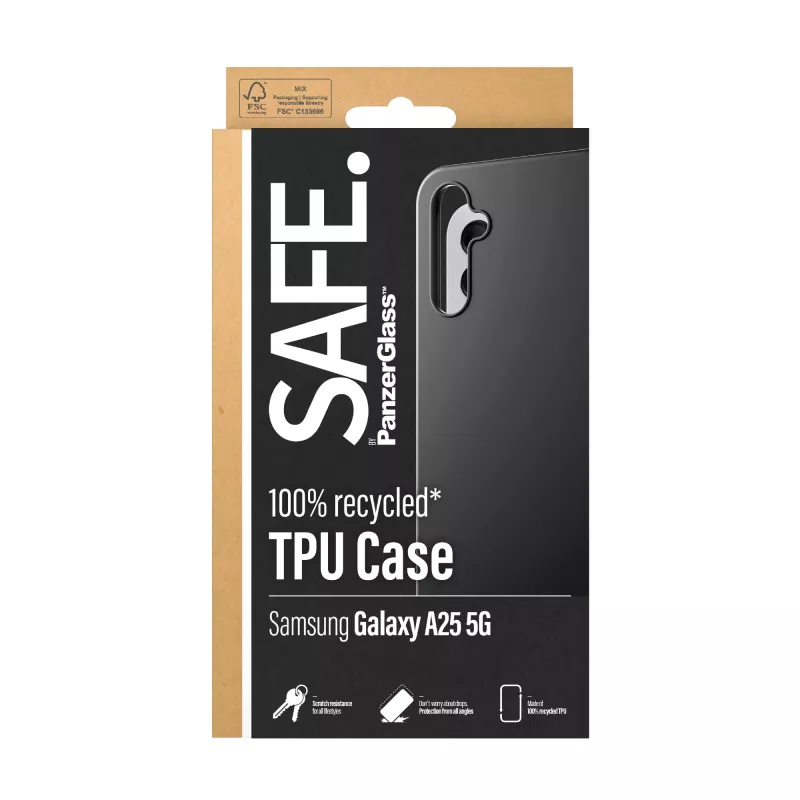 PanzerGlass SAFE. by ® capa TPU Samsung Galaxy A25 5G | preto