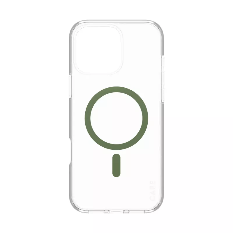 PanzerGlass CARE™ by ® Urban Combat capa transparente com MagSafe verde para iPhone 16 Pro Max