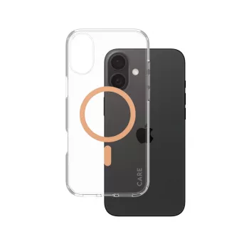 PanzerGlass CARE™ by ® Urban Combat capa transparente com MagSafe Peachy iPhone 16 Plus