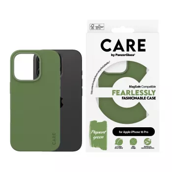 Capa PanzerGlass CARE by ® capa moda Verde c. MagSafe iPhone '24 6.3 polegadas Pro