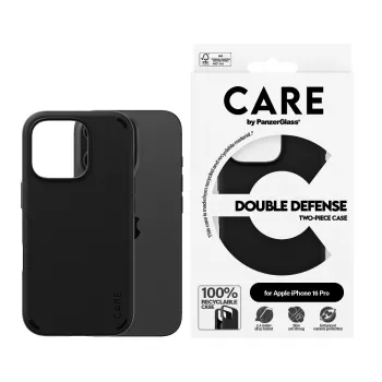 PanzerGlass CARE™ by ® Double Defense capa preto iPhone 16 Pro