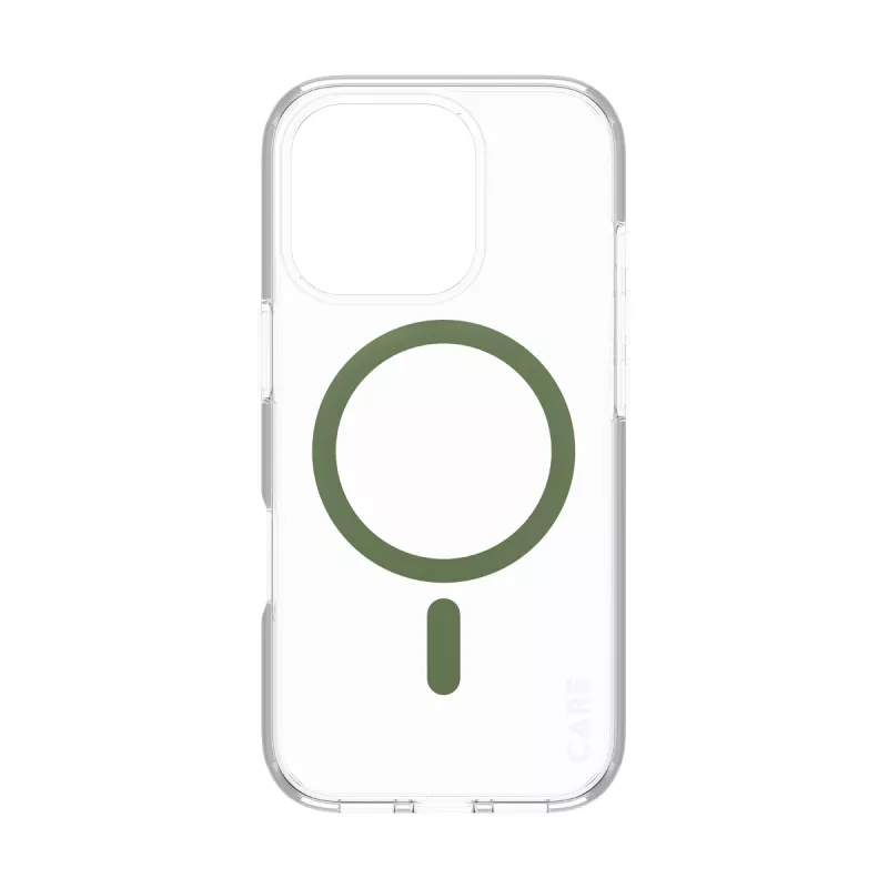 Capa PanzerGlass CARE™ by ® Urban Combat transparente com MagSafe verde iPhone 16 Pro
