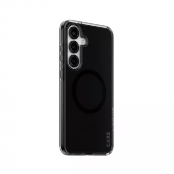 Capa PanzerGlass CARE™ by ® Urban Combat Smokey com preto compatível com Qi Samsung Galaxy S25+