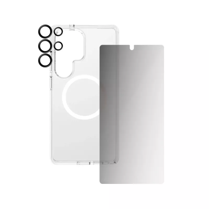 PanzerGlass CARE by ® Flagship 3-in-1 Bundle de privacidade Samsung Galaxy S25 Ultra resistente a riscos e a choques