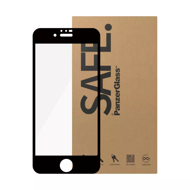 Película de proteção de ecrã PanzerGlass SAFE. by ® iPhone 6 | 6s | 7 | 8 | SE (2020, 2022) | Ultra-Wide Fit | BULK