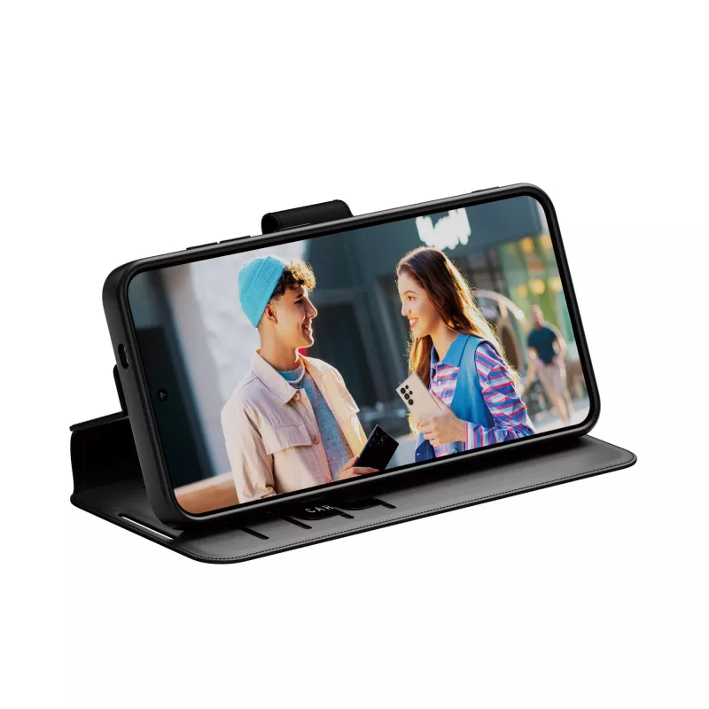 Capa carteira PanzerGlass Samsung Galaxy S25 transparente com suporte