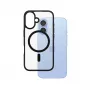 PanzerGlass ® HardCase transparente com moldura MagSafe preta para iPhone 16