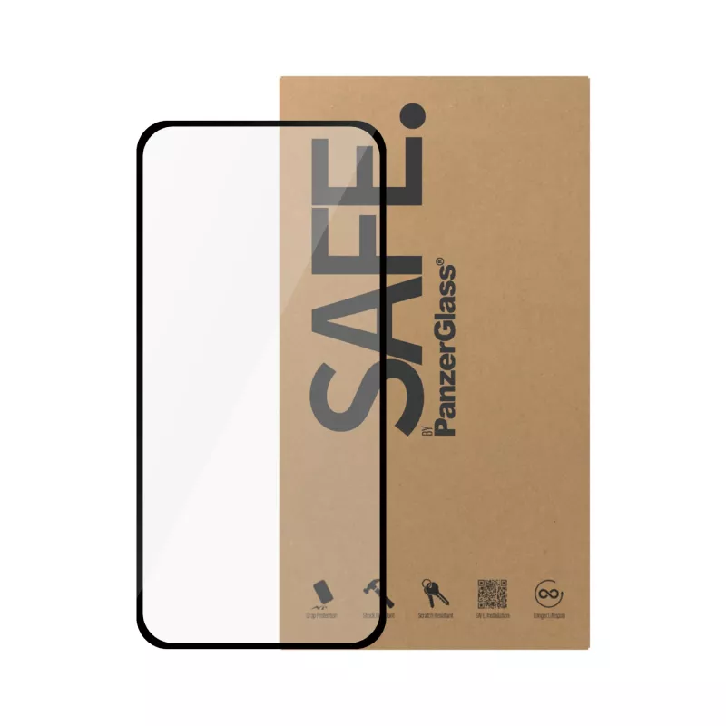 Película de proteção de ecrã PanzerGlass SAFE. by ® iPhone 15 Pro | Ultra-Wide Fit | BULK