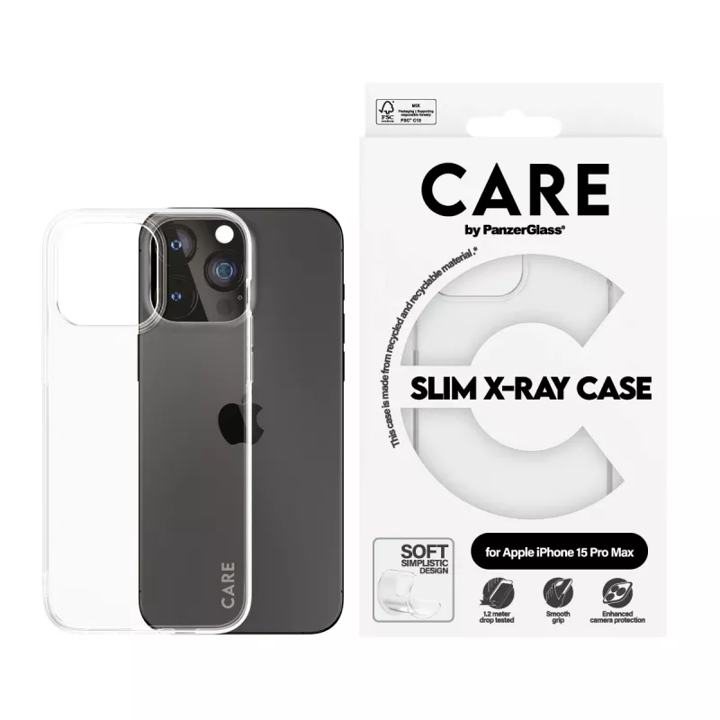 Capa PanzerGlass CARE™ by ® X-Ray iPhone 15 Pro Max, capa, Apple, Apple - iPhone 15 Pro Max, transparente