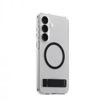 Capa PanzerGlass CARE™ by ® transparente com suporte preto e compatível com Qi Samsung Galaxy S25+