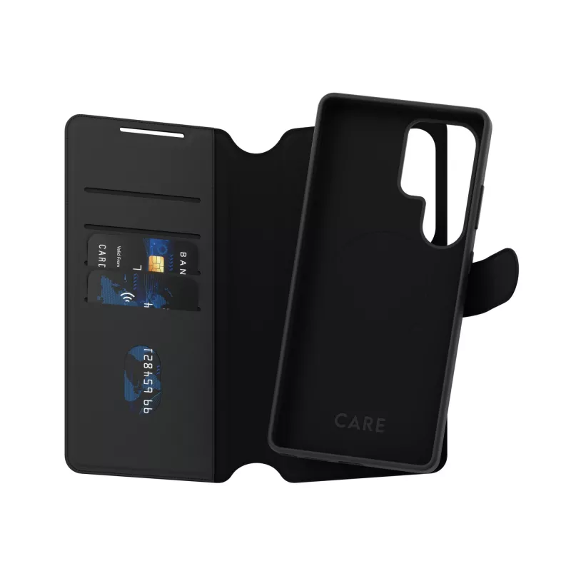 Capa carteira PanzerGlass CARE™ by ® Tango 2-in-1 com compatibilidade Qi para Samsung Galaxy S25 Ultra