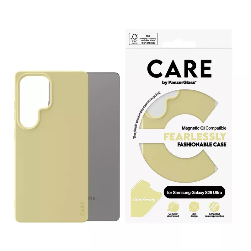 Capa PanzerGlass CARE™ by ® Chardonnay compatível com Qi Samsung Galaxy S25 Ultra
