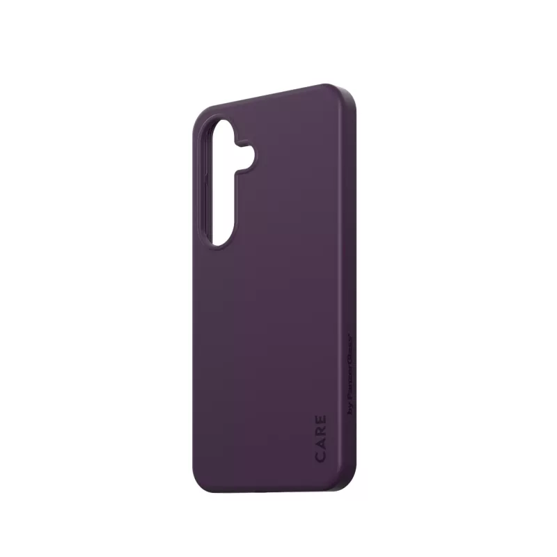 Capa PanzerGlass CARE™ by ® Plum Purple com compatibilidade Qi Samsung Galaxy S25