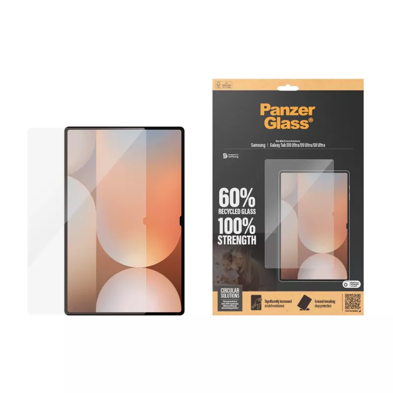 PanzerGlass® Película de proteção de ecrã Samsung Galaxy Tab S8 Ultra | S9 Ultra | S10 Ultra | Ultra-Wide Fit