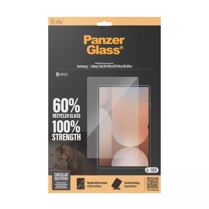 PanzerGlass® Película de proteção de ecrã Samsung Galaxy Tab S8 Ultra | S9 Ultra | S10 Ultra | Ultra-Wide Fit